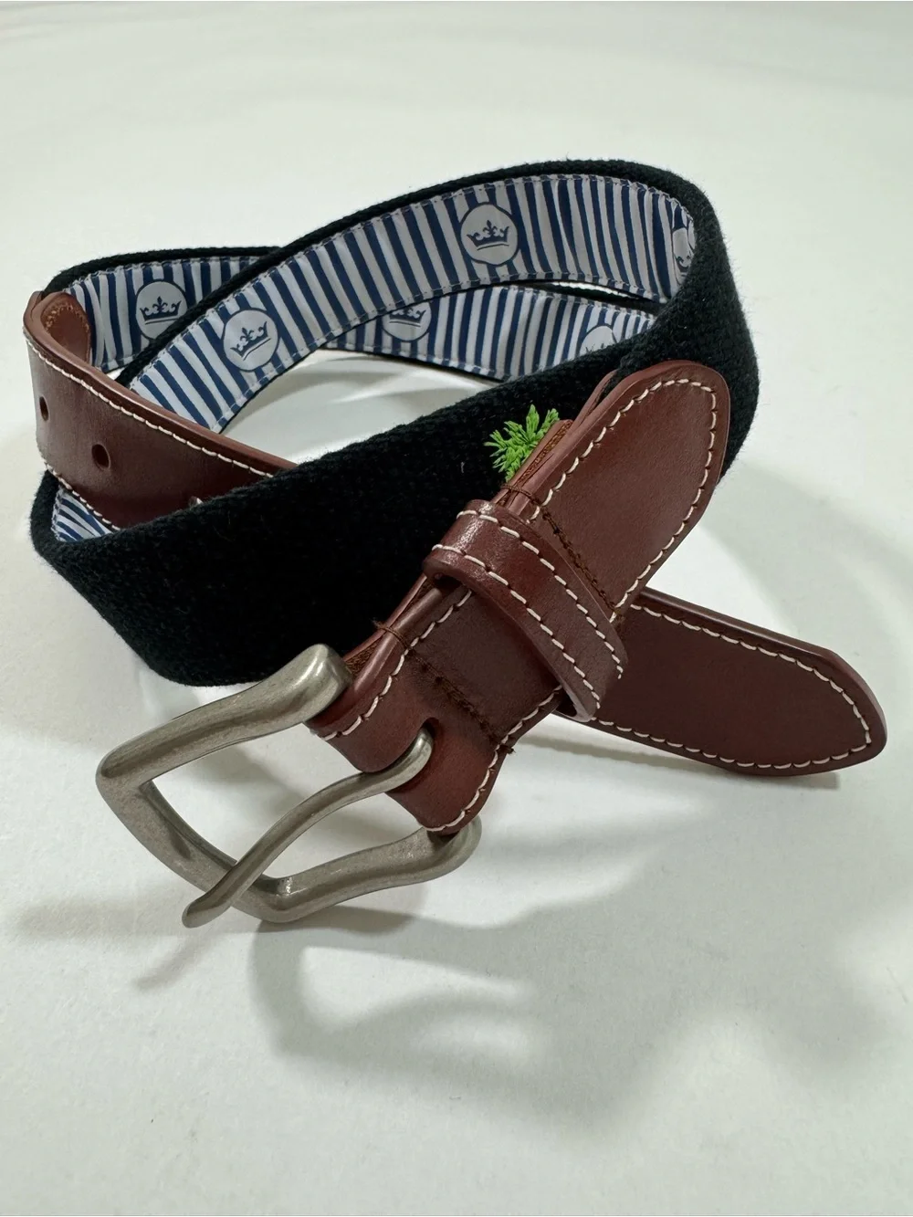 Peter Millar Palmetto Golf Webbed Belt Black
